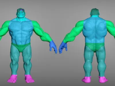Cartoon male character Mateo base mesh 3D model