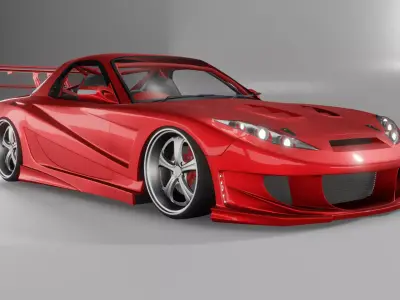 Mazda RX-7 Abflug Arde 3D model