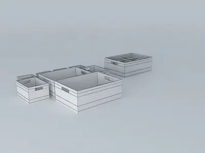 STORAGE BAMBOO HAMPER 1 Free 3D model