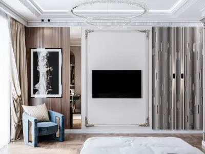 big luxury bedroom 3D model