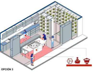 kitchen  3D model POST Covid-19- cocina 3D model