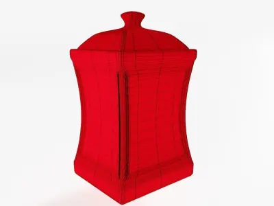 Big Polka Dot Kitchen Storage Jar 3D model