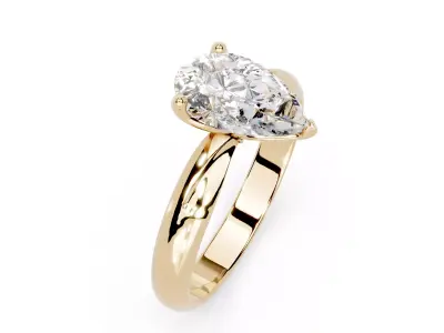 Pear Twist Ring 3D print model