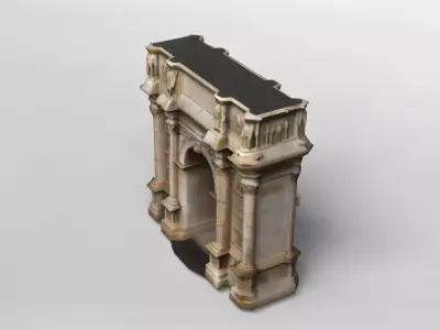 Ancient Triumphal Arch  Detailed 3D Monument Model 3D model