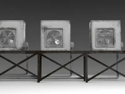 Air conditioner compressor unit Free 3D model