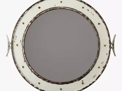 Cooper classics nautical distressed cream and aged black mirror 3D model