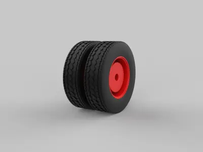 6 spoke Dayton rear old school Rc wheel 3D print model