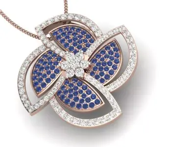 diamond pendant for women 3D print model