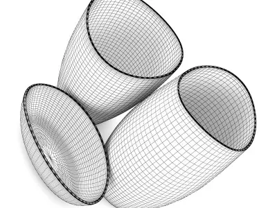 Red Vases 3D model