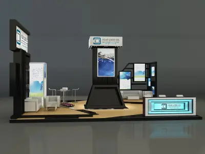 Booth Exhibition Stand a140 3D model