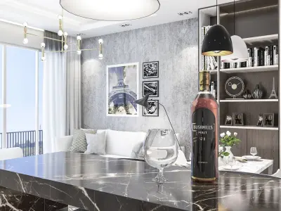 partment interiors 3D model