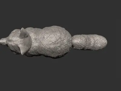 Japanese FOX - 02 Kitsune Statue 3D print model