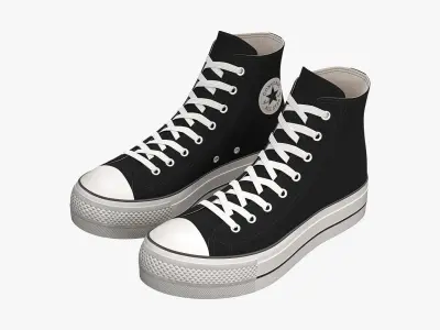 Chuck Taylor All Star Lift Platform High Top Black 3D model