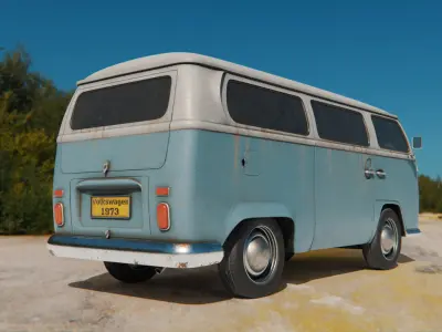 Volkswagen Kombi 1973 3D model