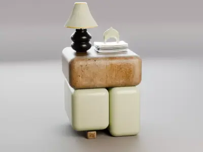 Modern Drawer Unit Low-poly 3D model