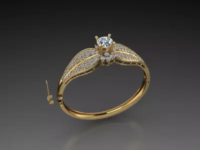 3D jewelry design bangle 3D print model