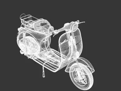 Vespa VNB 125 3D model Low-poly 3D model