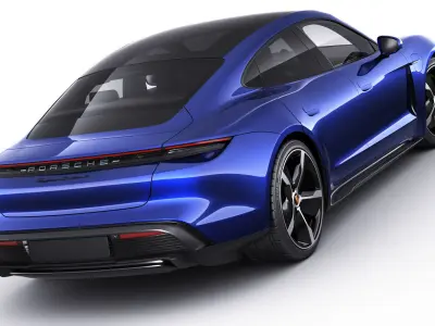 Porsche Taycan Turbo S 2020 with interior 3D model