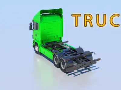 Premium Oil Tanker Truck Fuel Tanker 3D Model - High-Quality Low-poly 3D model