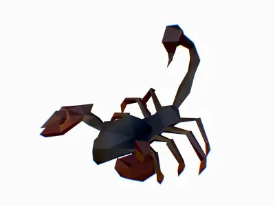 Animated Scorpion Lowpoly Art Style Low-poly 3D model