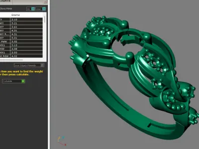 Rings for Women Womens Rings Stone Ring Ready STL 3DM Models  3D print model 13