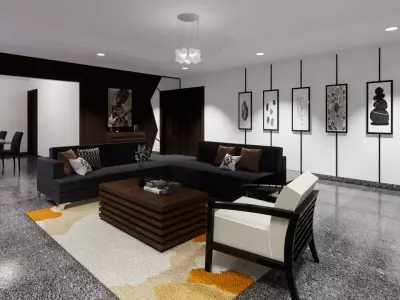 LIVING ROOM SPACE 3D model