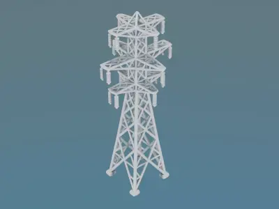 Electric Power Tower 3D model