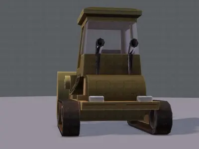 Tractor Cartoon Low-poly 3D model