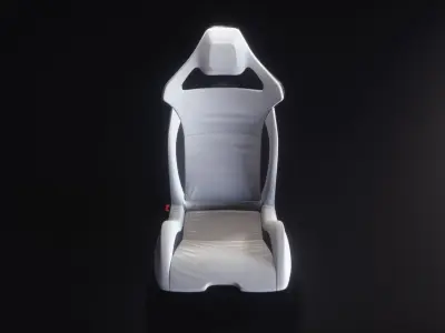 Sport Car Seat Low-poly 3D model