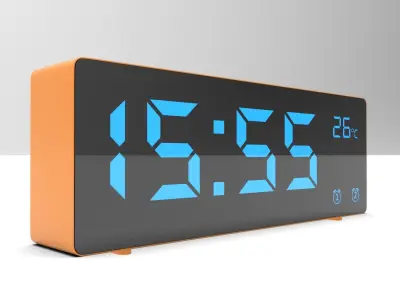 CLOCK ORANGE BLUE Low-poly 3D model