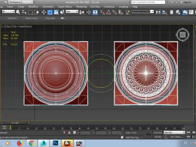 Islamic dome decorated 3D model