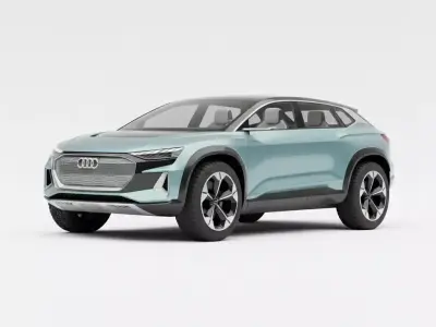 Modern Electric Concept SUV Low-poly 3D model
