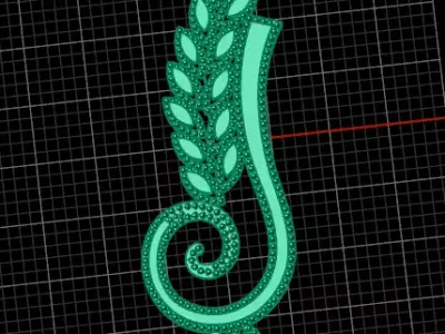 free gold pendant Free 3D print model