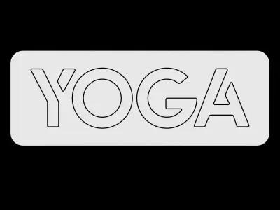 Yoga Neon Sign 3D model purchase