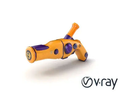 SciFi Toy Mortar Cartoon Design model pack Low-poly 3D model