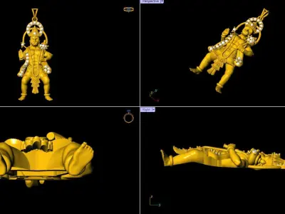 Bajrangbali Pendant - 0073 3D print model