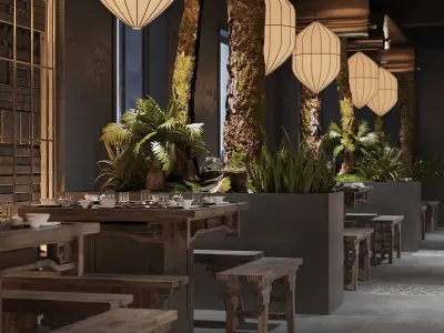 Luxury Chinese restaurant 113 3D model