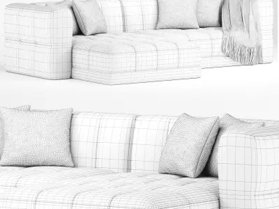 Tavi 2 Piece Laf Sectional Alcala Graphite  3D model