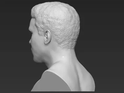 Muhammad Ali bust 3D printing ready stl obj formats 3D print model
