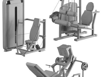 Gym equipment 3D model purchase