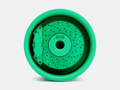 15x10 Gold Nugget Wheel and Brake 3D print model