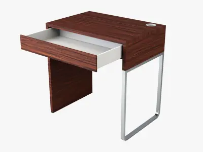 Mini Desk 01 - Dark Wood 3D model