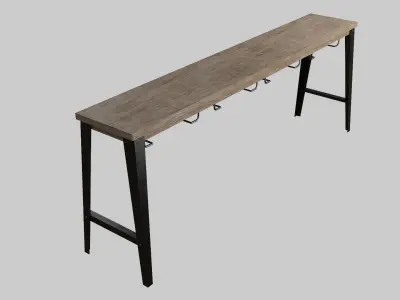 Bar Table-03 Low-poly 3D model