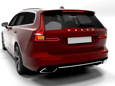 VOLVO V60 Low-poly 3D model