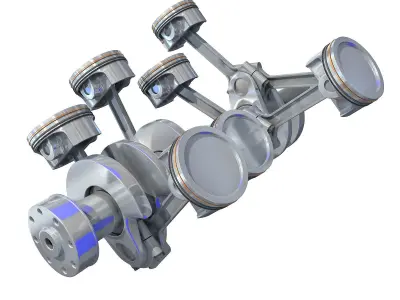 V8 Engine Cylinders 3D model