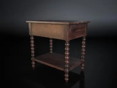 Vintage Nightstand - High-Quality PBR Low-poly 3D model