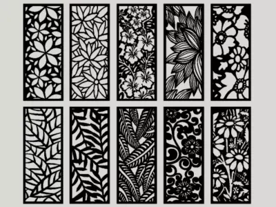 Flower pattern for cnc router and laser cutting 3D model