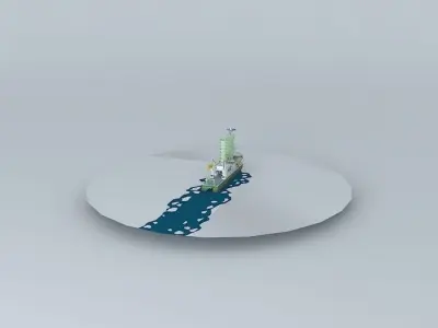 ARGO NAUTIX Algae Star polar research and discovery ship FULL... 3D model
