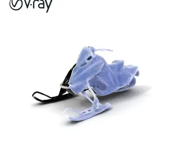 Snowmobile Model Pack with Detailed Features Low-poly 3D model