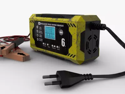 Battery Charger Low-poly 3D model